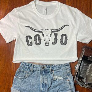 Co Jo Cody Johnson Country Western Music Concert Graphic Tee Crop Top T-Shirt
